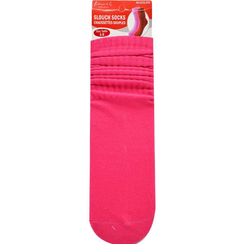 Slouch Socks 6-8 Hot Pink (6pair/Pack) Slouch Socks 6-8 Hot Pink (6pair/Pack)